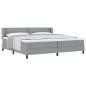 Preview: Boxspringbett mit Matratze Hellgrau 200x200 cm Stoff