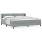 Preview: Boxspringbett mit Matratze Hellgrau 200x200 cm Stoff