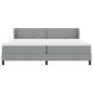 Preview: Boxspringbett mit Matratze Hellgrau 200x200 cm Stoff