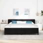 Preview: Boxspringbett mit Matratze Schwarz 200x200 cm Stoff