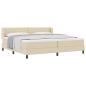 Preview: Boxspringbett mit Matratze Creme 200x200 cm Stoff