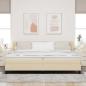 Preview: Boxspringbett mit Matratze Creme 200x200 cm Stoff