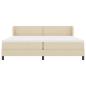 Preview: Boxspringbett mit Matratze Creme 200x200 cm Stoff