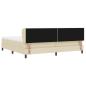 Preview: Boxspringbett mit Matratze Creme 200x200 cm Stoff
