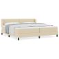 Preview: Boxspringbett mit Matratze Creme 200x200 cm Stoff