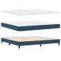 Preview: Boxspringbett mit Matratze Blau 200x200 cm Stoff