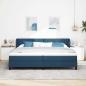 Preview: Boxspringbett mit Matratze Blau 200x200 cm Stoff