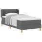 Preview: Boxspringbett mit Matratze Dunkelgrau 80x200 cm Stoff
