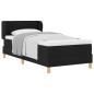 Preview: Boxspringbett mit Matratze Schwarz 90 x 190 cm Stoff