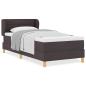 Preview: Boxspringbett mit Matratze Dunkelbraun 90x200 cm Stoff