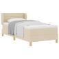 Preview: Boxspringbett mit Matratze Creme 90x200 cm Stoff