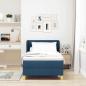 Preview: Boxspringbett mit Matratze Blau 90x200 cm Stoff