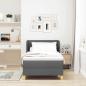 Preview: Boxspringbett mit Matratze Dunkelgrau 100x200 cm Stoff