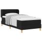 Preview: Boxspringbett mit Matratze Schwarz 100x200 cm Stoff