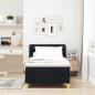 Preview: Boxspringbett mit Matratze Schwarz 100x200 cm Stoff