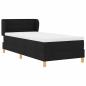 Preview: Boxspringbett mit Matratze Schwarz 100x200 cm Stoff