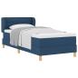 Preview: Boxspringbett mit Matratze Blau 100x200 cm Stoff