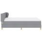 Preview: Boxspringbett mit Matratze Hellgrau 140x190 cm Stoff