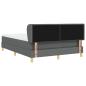 Preview: Boxspringbett mit Matratze Dunkelgrau 140x190 cm Stoff
