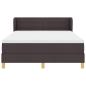 Preview: Boxspringbett mit Matratze Dunkelbraun 140x190 cm Stoff