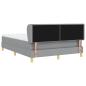 Preview: Boxspringbett mit Matratze Hellgrau 140 x 200 cm Stoff