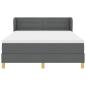 Preview: Boxspringbett mit Matratze Dunkelgrau 140x200 cm Stoff
