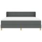 Preview: Boxspringbett mit Matratze Dunkelgrau 180x200 cm Stoff