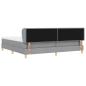 Preview: Boxspringbett mit Matratze Hellgrau 200 x 200 cm Stoff