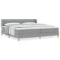 Preview: Boxspringbett mit Matratze Hellgrau 200x200 cm Stoff