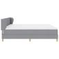 Preview: Boxspringbett mit Matratze Hellgrau 200 x 200 cm Stoff
