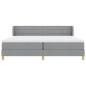 Preview: Boxspringbett mit Matratze Hellgrau 200x200 cm Stoff