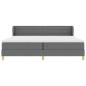 Preview: Boxspringbett mit Matratze Dunkelgrau 200x200 cm Stoff