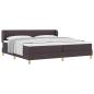 Preview: Bettgestell mit Matratze Dunkelbraun 200x200 cm Stoff