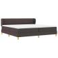 Preview: Bettgestell mit Matratze Dunkelbraun 200x200 cm Stoff