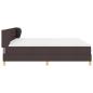 Preview: Bettgestell mit Matratze Dunkelbraun 200x200 cm Stoff
