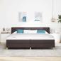 Preview: Bettgestell mit Matratze Dunkelbraun 200x200 cm Stoff