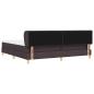 Preview: Bettgestell mit Matratze Dunkelbraun 200x200 cm Stoff