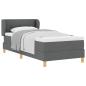 Preview: Boxspringbett mit Matratze Dunkelgrau 80x200 cm Stoff