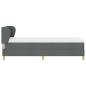 Preview: Boxspringbett mit Matratze Dunkelgrau 80x200 cm Stoff
