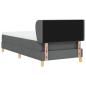 Preview: Boxspringbett mit Matratze Dunkelgrau 80x200 cm Stoff