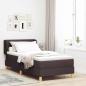 Preview: ARDEBO.de - Boxspringbett mit Matratze Dunkelbraun 80x200 cm Stoff