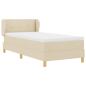 Preview: Boxspringbett mit Matratze Creme 80x200 cm Stoff
