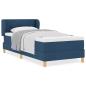 Preview: Boxspringbett mit Matratze Blau 80x200 cm Stoff