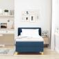 Preview: Boxspringbett mit Matratze Blau 80x200 cm Stoff