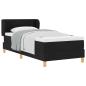Preview: Boxspringbett mit Matratze Schwarz 90x190 cm Stoff