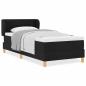 Preview: Boxspringbett mit Matratze Schwarz 90x190 cm Stoff