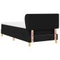 Preview: Boxspringbett mit Matratze Schwarz 90x190 cm Stoff