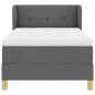 Preview: Boxspringbett mit Matratze Dunkelgrau 90x200 cm Stoff