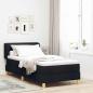 Preview: ARDEBO.de - Boxspringbett mit Matratze Schwarz 90x200 cm Stoff