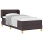 Preview: Boxspringbett mit Matratze Dunkelbraun 90x200 cm Stoff